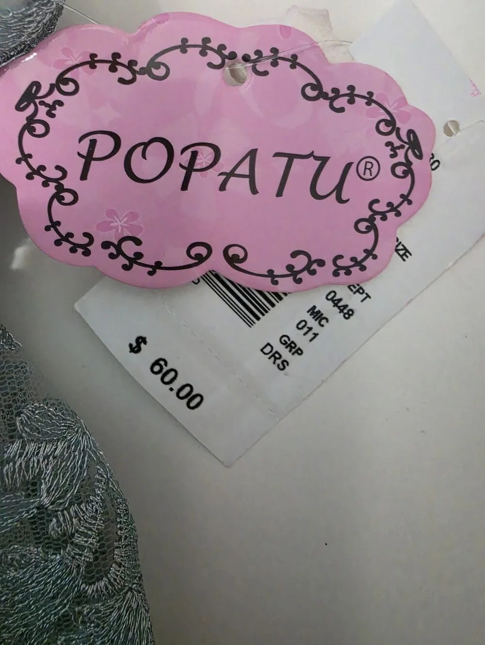 Popatu Special Occasion Embroidery Sage Green Tulle Overlay Fairytale Dress 3T